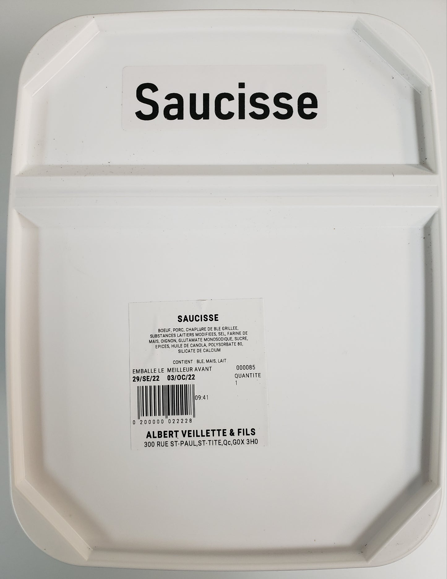 Saucisses 5 KG.